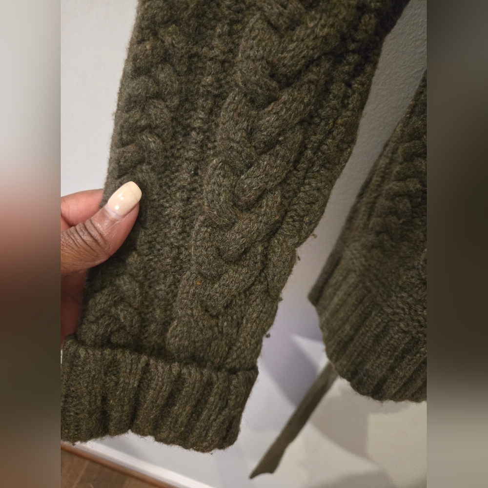Ralph Lauren Olive Cable Knit Cardigan - Picture 5 of 7